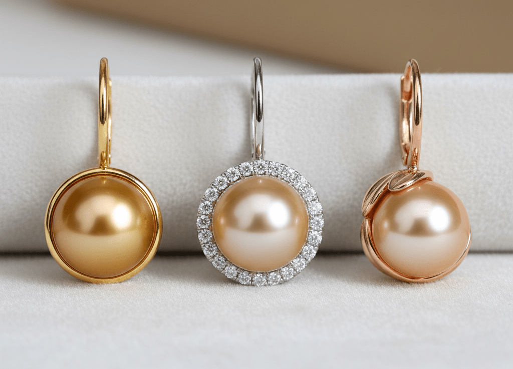 Opciones de metal para perlas doradas