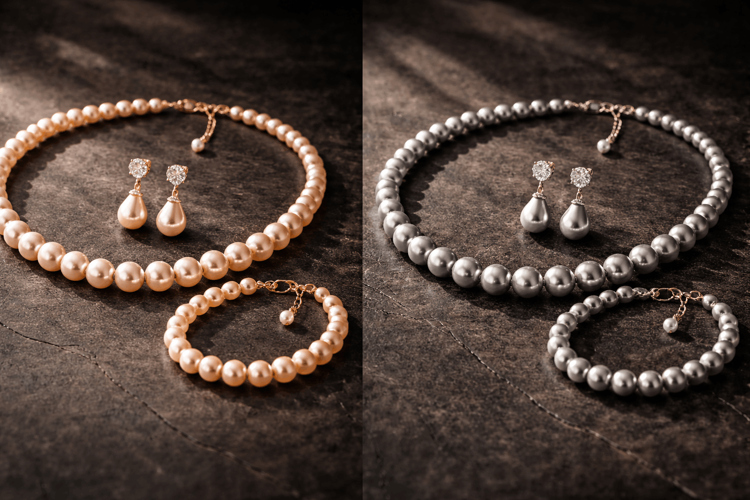 Colores alternativos de perlas para novias