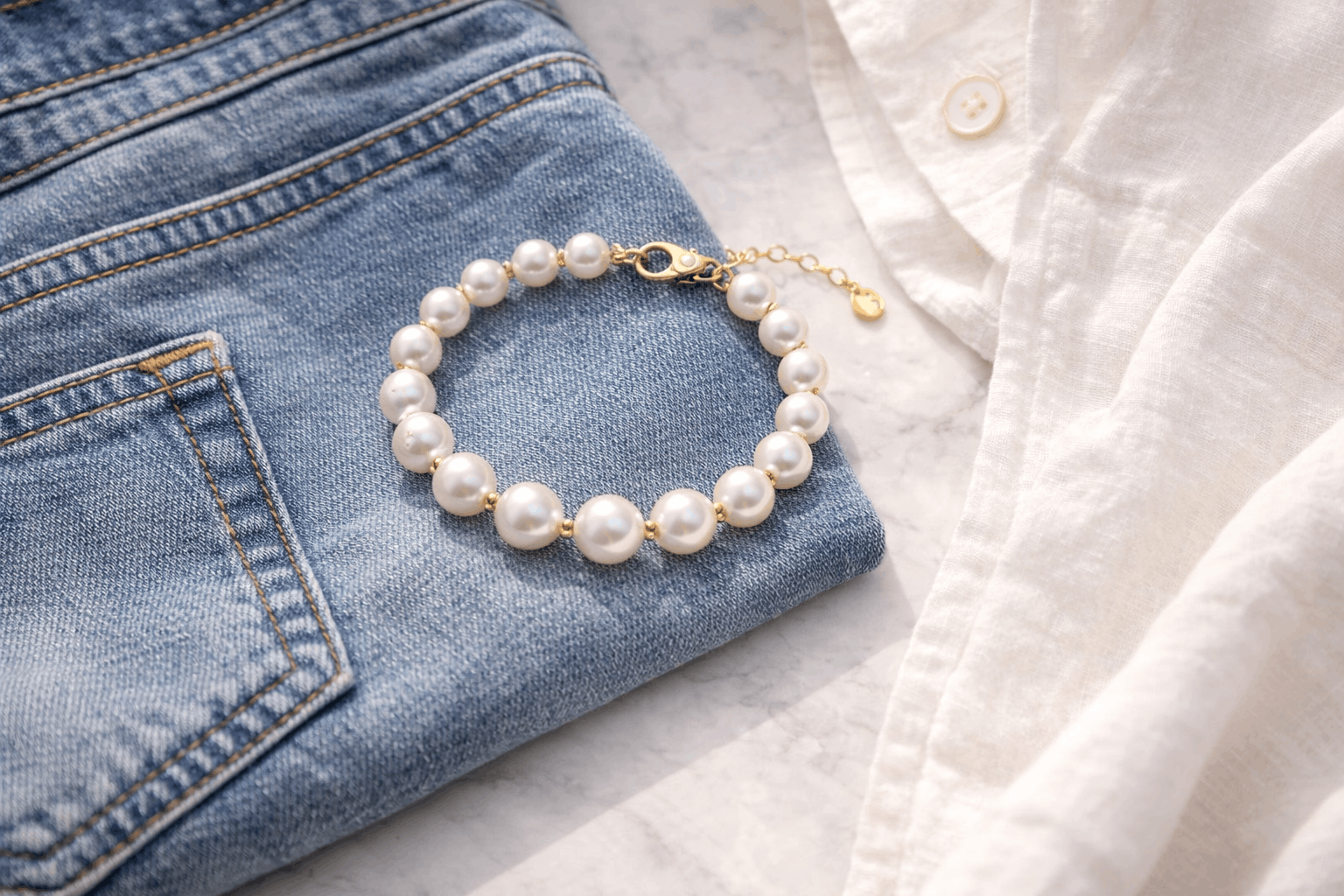 07. Estilismo pulseras de perlas Thomas Sabo