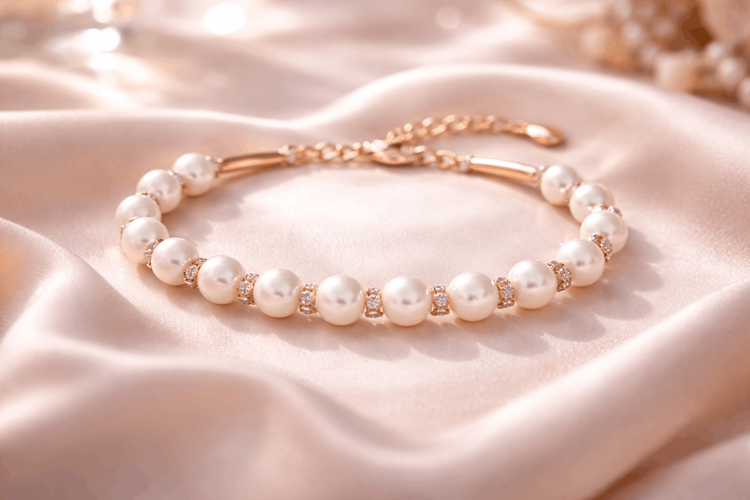 pearlsonly-blog-122-image-3-pearl - Rose Gold Bracelet with Pearls - Pearls Jewelry - pearlsonly