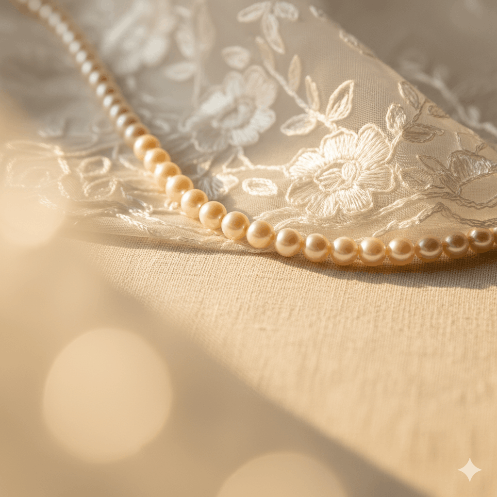 02. La regla tono sobre tono – Combinar tus joyas de perlas con la tela