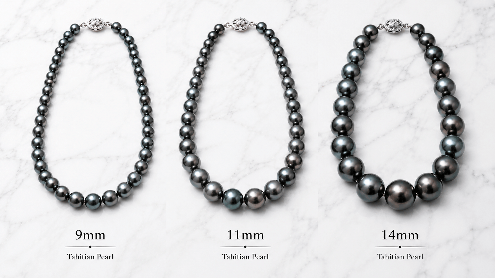 02. Tamaños de collar de perlas de Tahití — Qué funciona mejor