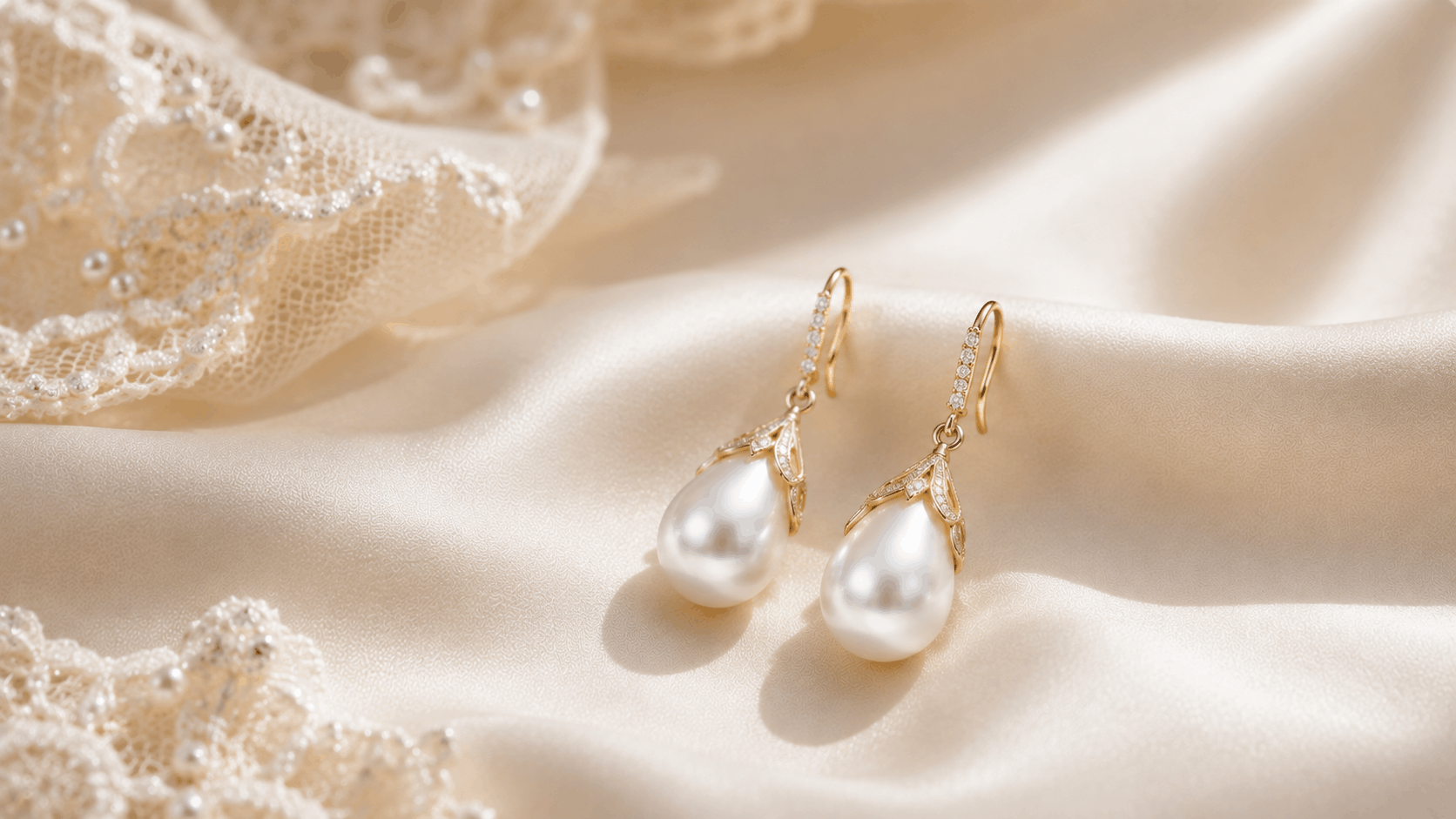 02. Pendientes de perla colgantes para la boda — Para la novia que quiere más
