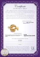 Certificado de producto: Y-14K-ball-dmd-clasp-brighton