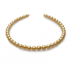 9-12mm AA Quality Mar del Sur Collar in 18 pulgadas Oro