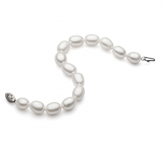 Pulsera de perlas Perla de Agua Dulce de calidad AA de 8.5 a 9.5mm en color Blanco
