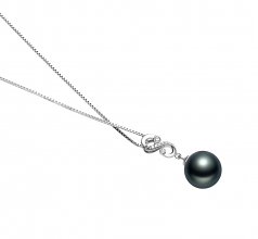 Colgante de perlas Perla Tahití de calidad AAA de 10 a 11mm en color Negro