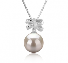 Colgante de perlas Perla de Agua Dulce de calidad AAAA de 10 a 11mm en color Blanco