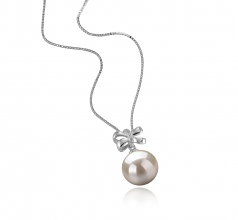Colgante de perlas Perla de Agua Dulce de calidad AAAA de 10 a 11mm en color Blanco