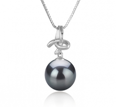 Colgante de perlas Perla Tahití de calidad AAA de 10 a 11mm en color Negro