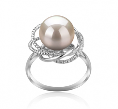 9-10mm AAAA Quality Perla de Agua Dulce Anillo in Bobbie Blanco