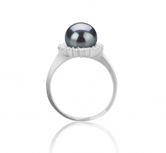 8-9mm AAAA Quality Perla de Agua Dulce Anillo in DREAMA Negro