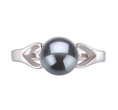 6-7mm AA Quality Perla de Agua Dulce Anillo in Jessica Negro