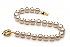 6-7mm AAAA Quality Perla de Agua Dulce Pulsera in Blanco