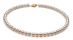 Conjunto de perlas Perla de Agua Dulce de calidad AAAA de 6 a 7mm en color Blanco