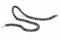 6-7mm AA Quality Perla de Agua Dulce Collar in Negro