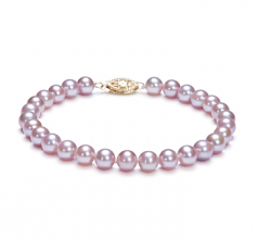 6-6.5mm AA Quality Perla de Agua Dulce Pulsera in Lavanda