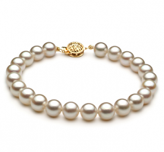 7.5-8mm AAA Quality Perla Akoya Japonesa Pulsera in Blanco