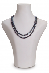 6-7mm AA Quality Perla de Agua Dulce Collar in Alexandra Negro