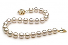 Pulsera de perlas Perla Akoya Japonesa de calidad AA de 6 a 7mm en color Blanco