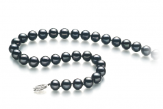 Collar de perlas Perla de Agua Dulce de calidad AA de 8.5 a 9mm en color Negro