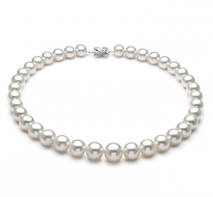 Collar de perlas Mar del Sur de calidad AAA+ de 11 a 14mm en color Blanco
