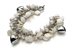 6-7mm A Quality Perla de Agua Dulce Pulsera in Harmony Blanco