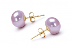 9-9.5mm AAA Quality Perla de Agua Dulce Pendientes in Lavanda