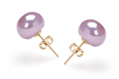 9-9.5mm AAA Quality Perla de Agua Dulce Pendientes in Lavanda