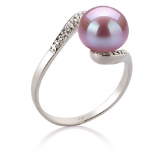 9-10mm AA Quality Perla de Agua Dulce Anillo in Chantel Lavanda