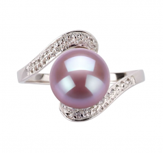 9-10mm AA Quality Perla de Agua Dulce Anillo in Chantel Lavanda