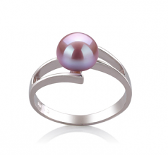 7-8mm AAA Quality Perla de Agua Dulce Anillo in Jenna Lavanda