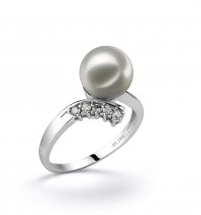 8-9mm AA Quality Perla Akoya Japonesa Anillo in Grace Blanco