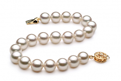 8-9mm AA Quality Perla Akoya Japonesa Pulsera in Blanco