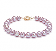 7-8mm AAAA Quality Perla de Agua Dulce Pulsera in Lavanda