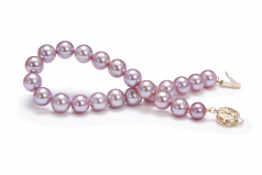 7-8mm AAAA Quality Perla de Agua Dulce Pulsera in Lavanda