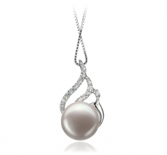 Colgante de perlas Perla de Agua Dulce de calidad AA de 12 a 13mm en color Blanco