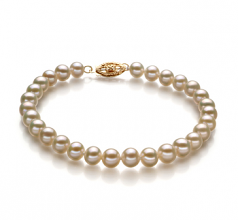 Pulsera de perlas Perla de Agua Dulce de calidad AA de 5 a 5.5mm en color Blanco