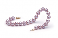 7-8mm AA Quality Perla de Agua Dulce Pulsera in Lavanda