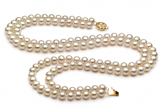 Conjunto de perlas Perla de Agua Dulce de calidad AA de 6 a 7mm en color Blanco