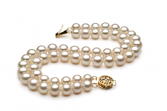 Conjunto de perlas Perla de Agua Dulce de calidad AA de 6 a 7mm en color Blanco