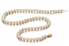 Collar de perlas Perla de Agua Dulce de calidad AAA de 5.5 a 6mm en color Blanco