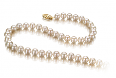 Collar de perlas Perla de Agua Dulce de calidad AAA de 5.5 a 6mm en color Blanco