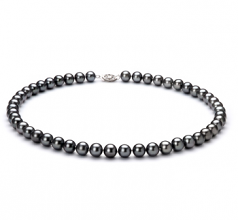 7.5-8.5mm AA Quality Perla de Agua Dulce Collar in Negro