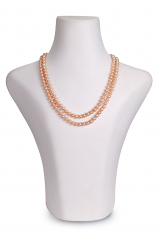 6-7mm AAA Quality Perla de Agua Dulce Collar in Marla Rosa