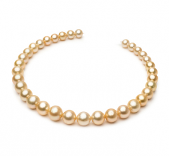 10.1-14.6mm AA Quality Mar del Sur Collar in 18 pulgadas Oro