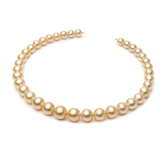 9.3-13.2mm AA+ Quality Mar del Sur Collar in 18 pulgadas Oro