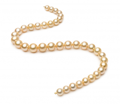 9.3-13.2mm AA+ Quality Mar del Sur Collar in 18 pulgadas Oro