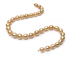 10.1-12.5mm Barroco Quality Mar del Sur Collar in 18 pulgadas Oro