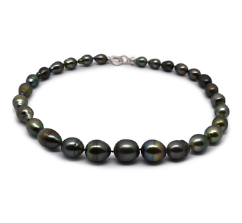 17 pulgadas Multicolor 9-13mm Calidad Barroco Collar de Perlas Tahití y Plata esterlina 925 17 pulgadas Multicolor 9-13mm Calidad Barroco Collar de Perlas Tahití y Plata esterlina 925